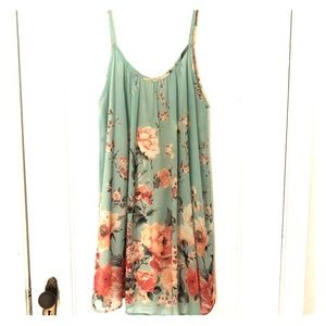 Floral Sleeveless Dress with low back